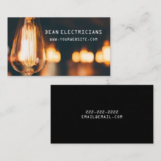 Elektriciteitsvoorziening Visitekaartje (Voorkant / Achterkant)