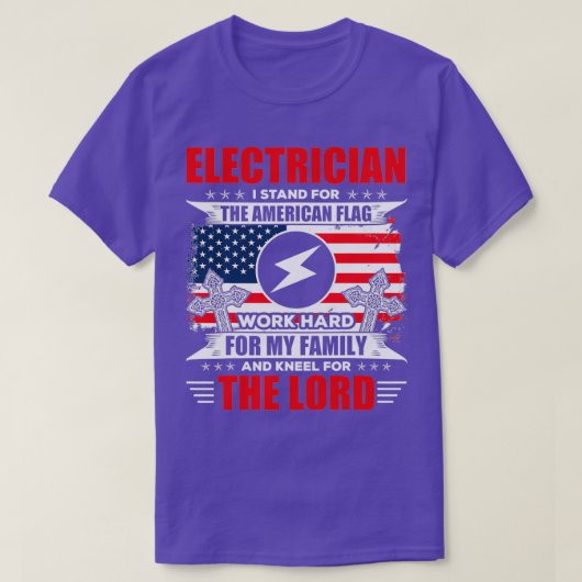 Elektricus die ik sta voor mijn familie, gift grap t-shirt (Design voorkant)