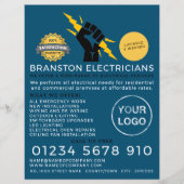 Elektricus Fist, elektricien Adverteren Flyer (Voorkant)