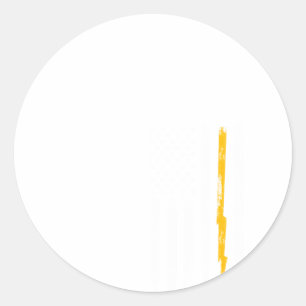 Elektricus gebruikt vlagwerktuigen voor elektricie ronde sticker