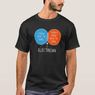 Elektricus ik weet niet wat ik doe met twee kleure t-shirt