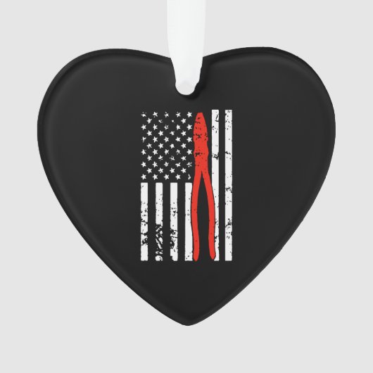 Elektricus met Amerikaanse vlag Ornament (voorkant)