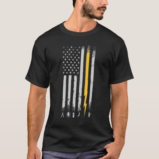 Elektricus ons Vlag Elektricans Tools T-shirt (Voorkant)
