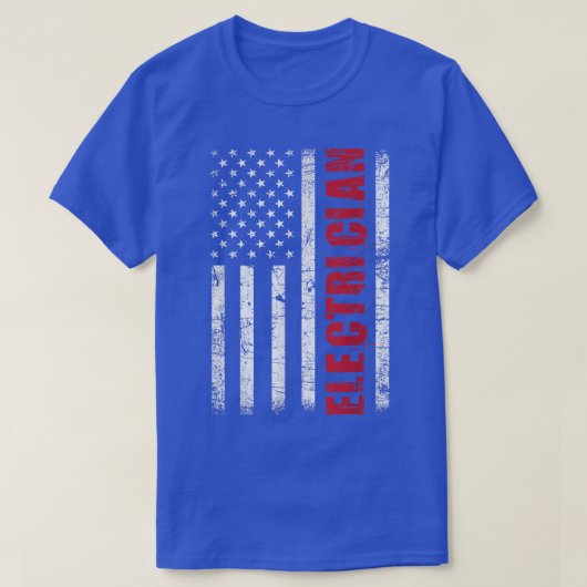Elektricus Vlag Lineman Electrical Worker Repa T-shirt (Design voorkant)