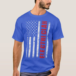Elektricus Vlag Lineman Electrical Worker Repa T-shirt