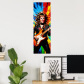 Elektrieke Rock Fury in Kleuruitbarsting Poster (Thuiskantoor)