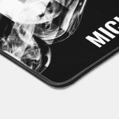 Elektrificatie zwart wit sparkly driehoek Monogram Bureaumat (Hoek)