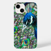 Elektrificeerde Peacock Head Case-Mate iPhone Case (Achterkant)