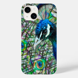 Elektrificeerde Peacock Head Case-Mate iPhone 14 Hoesje