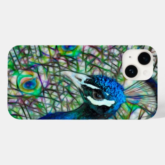 Elektrificeerde Peacock Head Case-Mate iPhone Case (Achterkant (horizontaal))