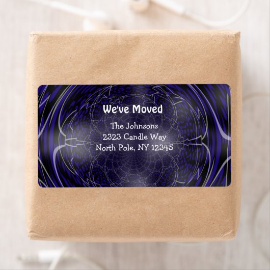 Elektrificerend Fractaal Ontwerp Nieuw Adres Etiket (Insitu)