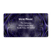 Elektrificerend Fractaal Ontwerp Nieuw Adres Etiket (Voorkant)