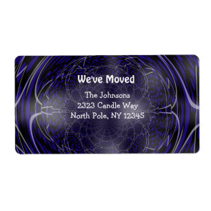 Elektrificerend Fractaal Ontwerp Nieuw Adres Etiket