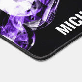 Elektrificerend paars violet sparkly Monogram Bureaumat (Hoek)