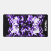 Elektrificerend paars violet sparkly Monogram Bureaumat (Voorkant)