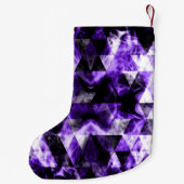 Elektrificerend paars violet sparkly Monogram Kleine Kerstsok (Achterkant)