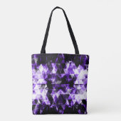 Elektrificerend paars violet sparkly Monogram Tote Bag (Achterkant)