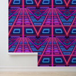 Elektrificerende 80s Cyberpunk Dance Floor verwijd Behang