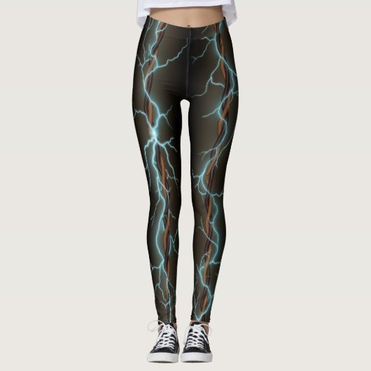 Elektrificerende energie industriële Grunge stijl Leggings (Voorkant)