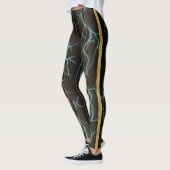 Elektrificerende energie met messing strepen leggings (Links)
