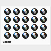 Elektrificerende kwal EDM Raver Silhouette Ronde Sticker (Vel)