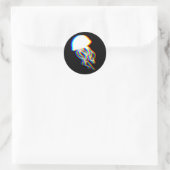 Elektrificerende kwal EDM Raver Silhouette Ronde Sticker (Tas)