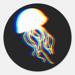 Elektrificerende kwal EDM Raver Silhouette Ronde Sticker