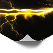 Elektrificerende zwarte bont textuur poster (Hoek)