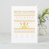 Elektriker Electronic Ugly kerstSweater Gift Kaart (Staand voorkant)