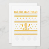 Elektriker Electronic Ugly kerstSweater Gift Kaart (Voorkant / Achterkant)