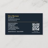 Elektriker QR-code professionele diensten Visitekaartje (Achterkant)