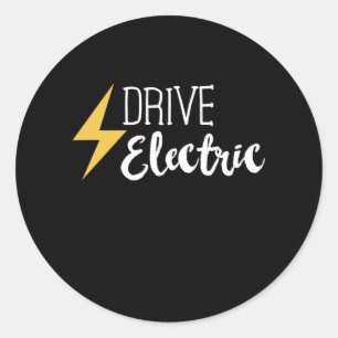 Elektrisch aandrijven - EV Cars Vehicle Cft Ronde Sticker