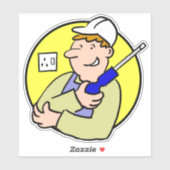 Elektrisch Afbeelding in kleur Sticker (Vel)