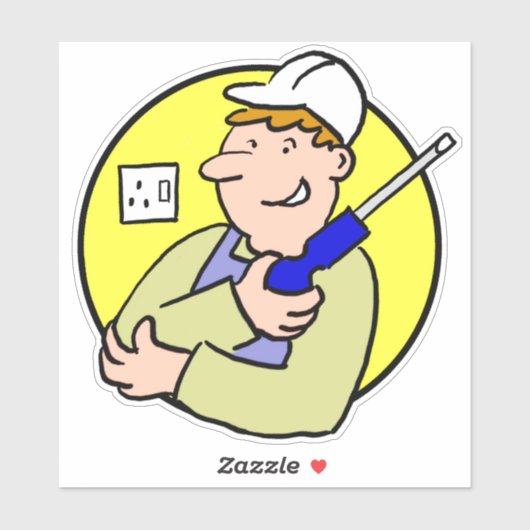 Elektrisch Afbeelding in kleur Sticker (Vel)