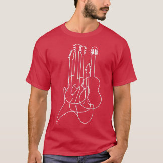 Elektrisch-akoestische gitaren Klassieke muziekker T-shirt