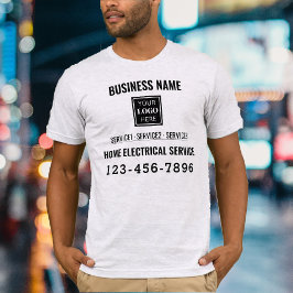 Elektrisch bedrijf QR-code Logo Aangepast werk T-shirt