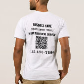 Elektrisch bedrijf QR-code Logo Aangepast werk T-shirt (Achterkant)