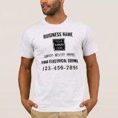 Elektrisch bedrijf QR-code Logo Aangepast werk T-shirt (Voorkant)