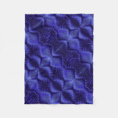 Elektrisch Blau Abstracte Golven Fleece Deken (Voorkant)