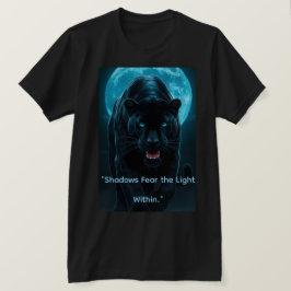 Elektrisch Blau Neon Zwarte Panter Grafische T-Shi T-shirt