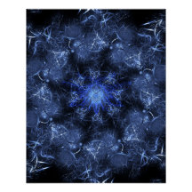 Elektrisch Blau Plasma Fractale Kunst
