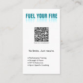 Elektrisch Blauw Brandstof Uw Vuur Personal Traine Visitekaartje (Voorkant)