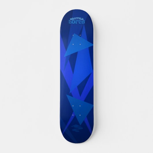 Elektrisch Blauw Brattle Bored Skateboard (Voorkant)