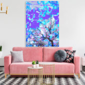 Elektrisch blauw canvas afdruk (Insitu (Woonkamer))