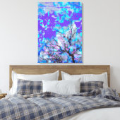 Elektrisch blauw canvas afdruk (Insitu (Slaapkamer))