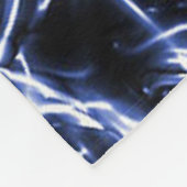 Elektrisch Blauw Chroom Schedel Fleece Deken (Hoek)