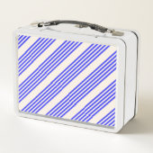 Elektrisch blauw en beige vijf strips (Achterkant)