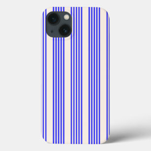 Elektrisch blauw en beige vijf strips Case-Mate iPhone case