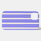 Elektrisch blauw en beige vijf strips Case-Mate iPhone case (Achterkant (horizontaal))