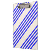 Elektrisch blauw en beige vijf strips klembord (Links)